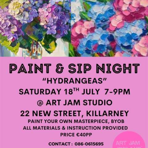 Paint & Sip - Hydrangeas