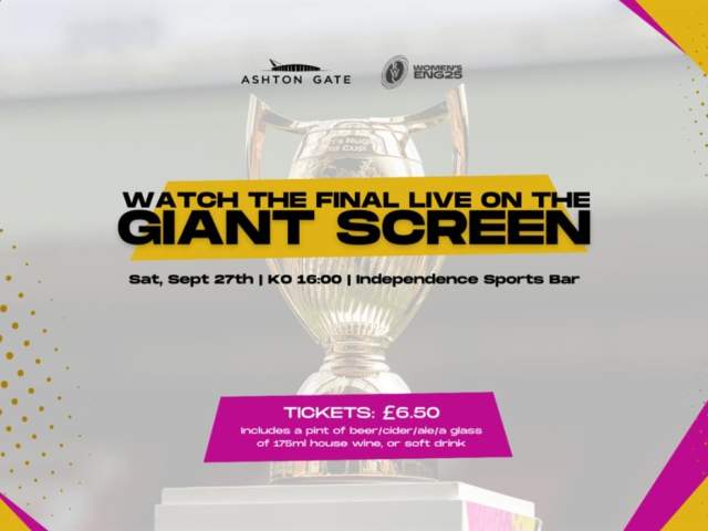 Women’s Rugby World Cup Final live on giant screen at Ashton Gate Stadium