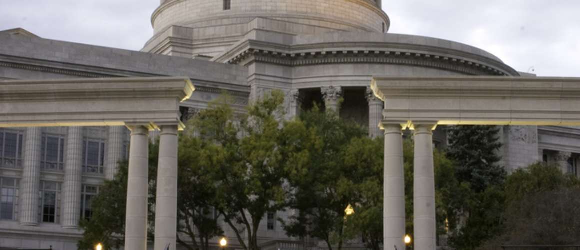 Capital Building with a Fountain
