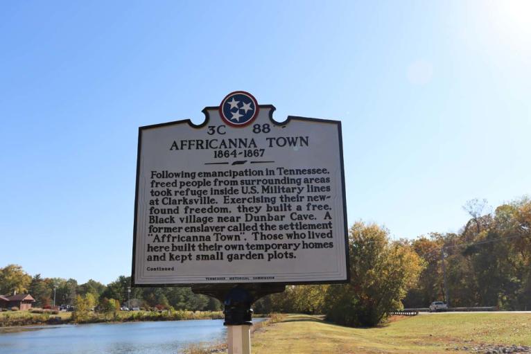 Dunbar Cave Affricanna Town Sign 1.jpg