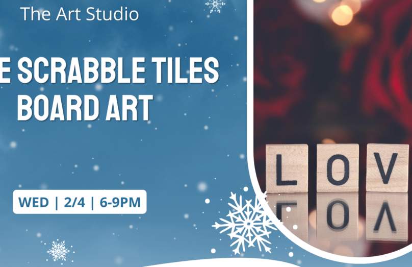 LOVE Scrabble Tiles Board Art