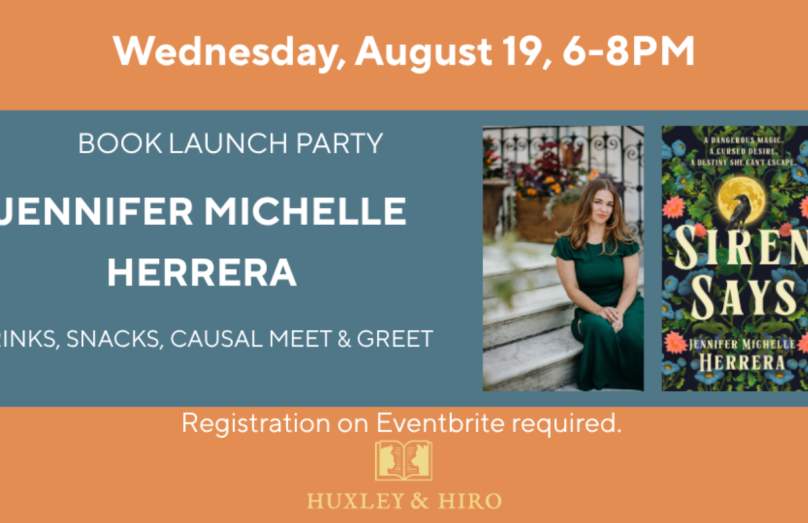 Jennifer Herrera Book Launch and Author Talk at Huxley & Hiro Bookstore