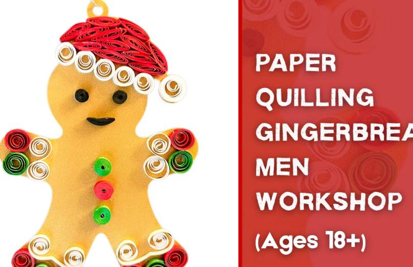 Intro to Paper Quilling Workshop: Gingerbread Man Ornament - Sat. (11/14)
