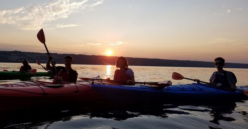 Seneca Lake Kayak - Kayakers at Sunset