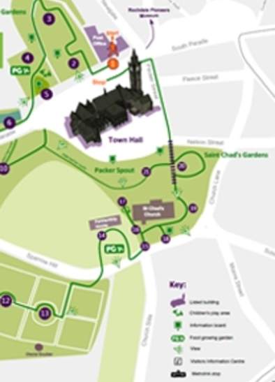Rochdale Town Centre - Parks & Gardens walk