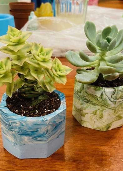 Create at Staircase  - Plant and Pot Jesmonite