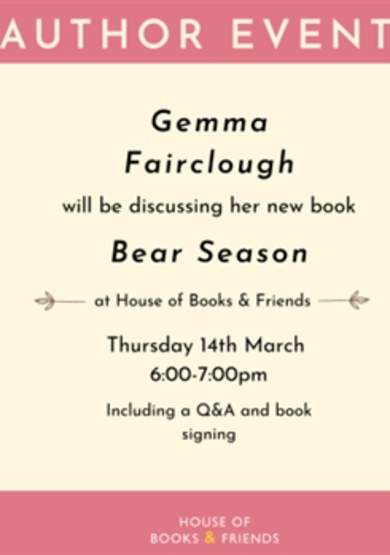 Gemma Fairclough in conversation with Rosie Garland: Bear Season