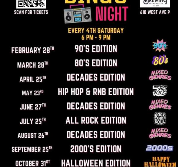 Music Bingo: 90s Night