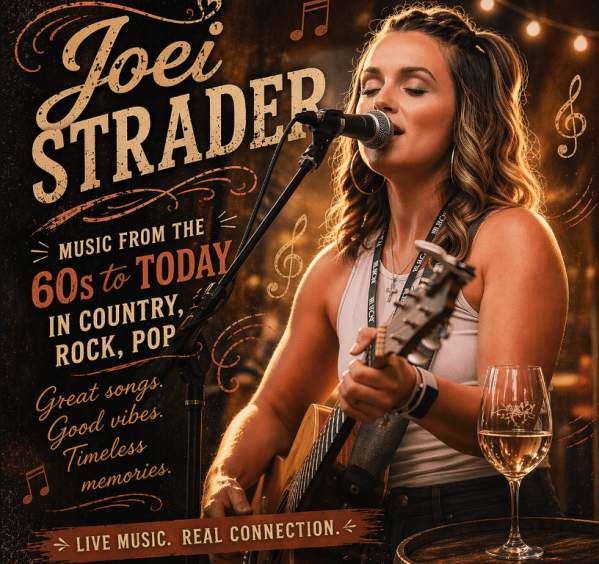 Music from the 60s to today in country, rock, pop by Joei Strader