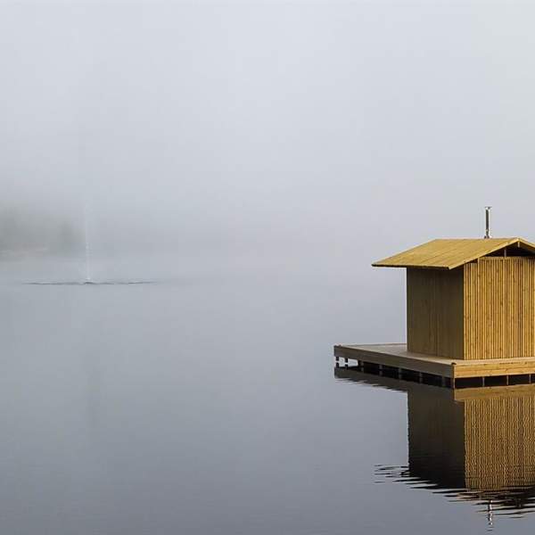 Fyr Haldenkanalen - floating sauna on Ørje