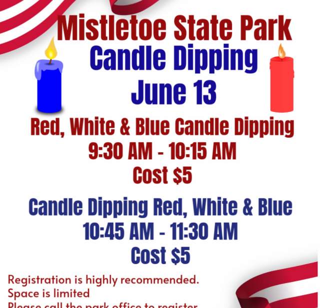 Red White and Blue Candle Dipping