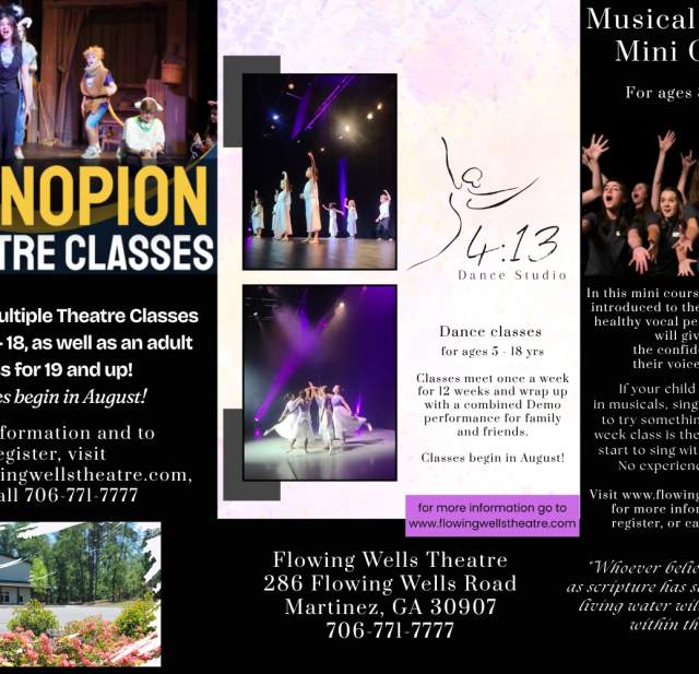 Registration is NOW open for Fall Theatre, Music, and Dance Classes!