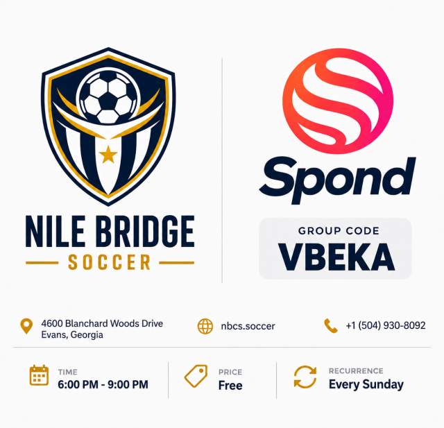 NileBridge Community Soccer – Free Adult Community Soccer & Wellness Program