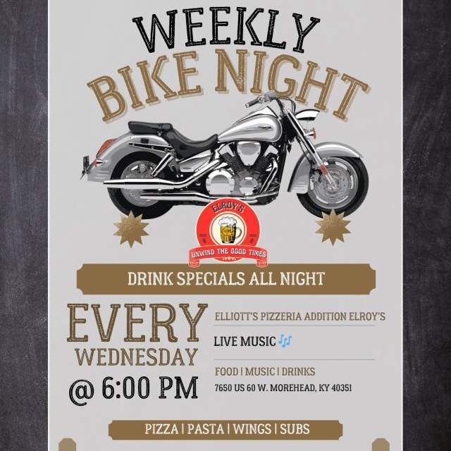 Weekly Bike Night at Elroy's