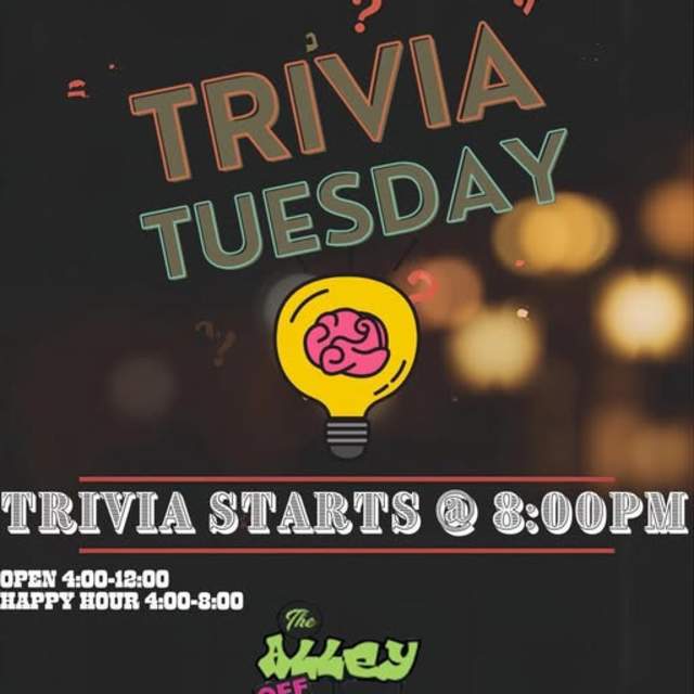 Trivia Tuesday at The Alley off Main