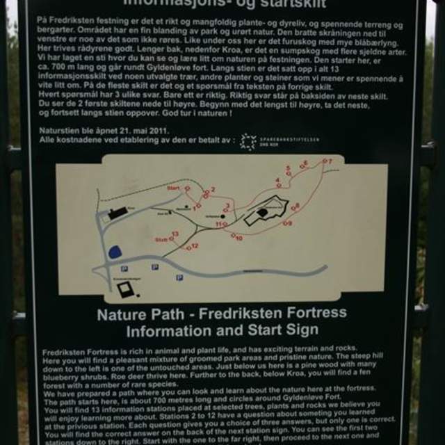 Natursti på Fredriksten festning
