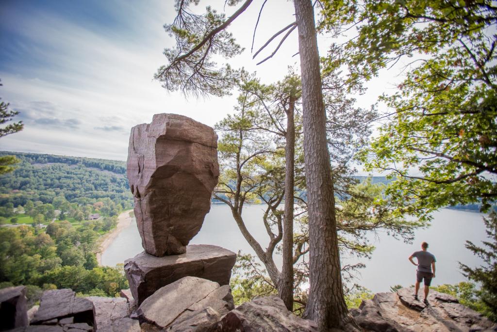 Man-Next-to-Balanced-Rock-at-Devils-Lake-large