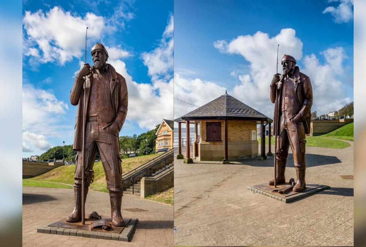 Filey Fisherman Sculpture Discover Yorkshire Coast