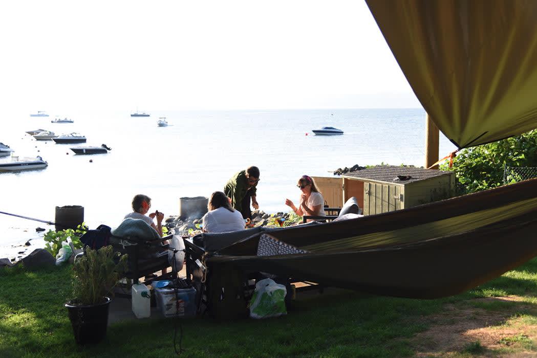 Sov på stranden