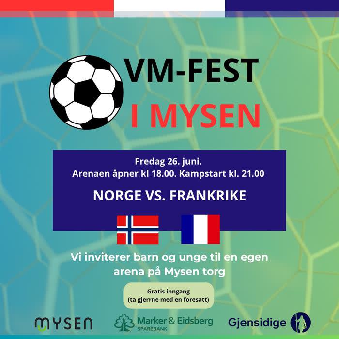 VM-fest i Mysen for barn og unge under 18 år