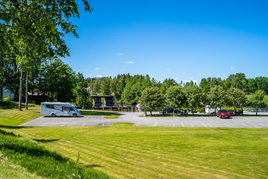 Bobilparkering Strømsfoss brygge