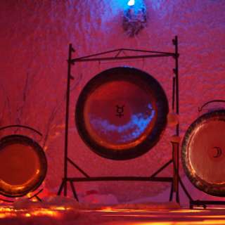 Gong Sound Meditation in our Himalayan Salt Therapy Cave at The Salt Spa of Asheville