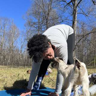 Yoga with Baby Goats for Mothers Day!