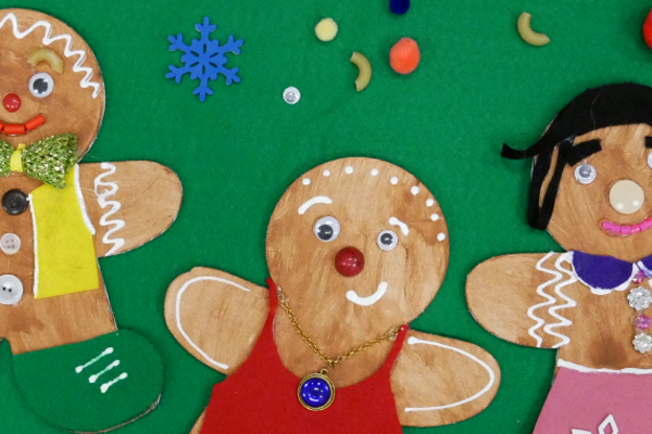 Hands-On Houston: Mixed-Media Gingerbread People