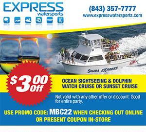 Myrtle Beach, SC Fishing and Water Sports Coupons to Print