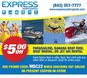 Myrtle Beach, SC Fishing and Water Sports Coupons to Print