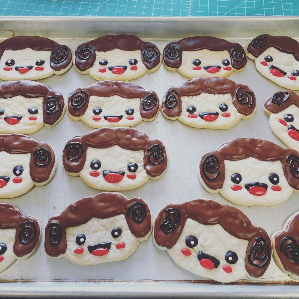 Tray of Star Wars cookies at Sweets So Geek in Fort Wayne