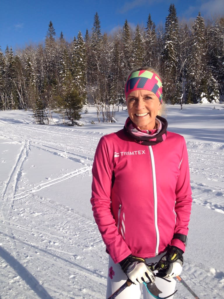 Solveig Pedersen skiing