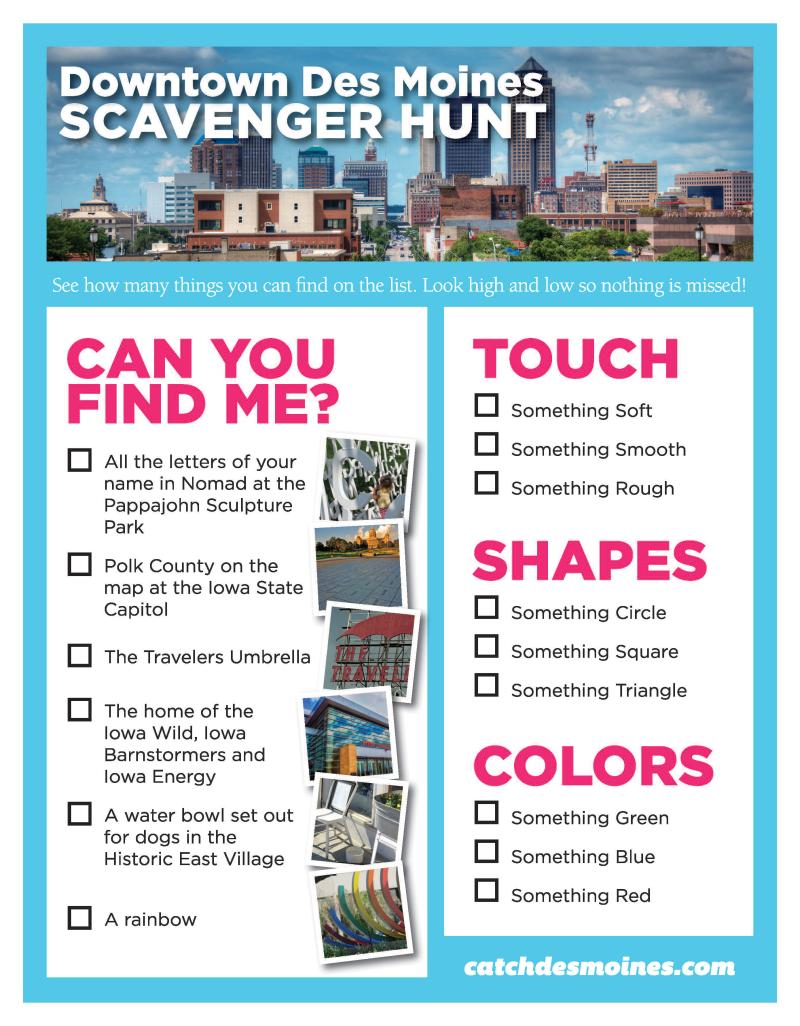Downtown Des Moines Scavenger Hunt