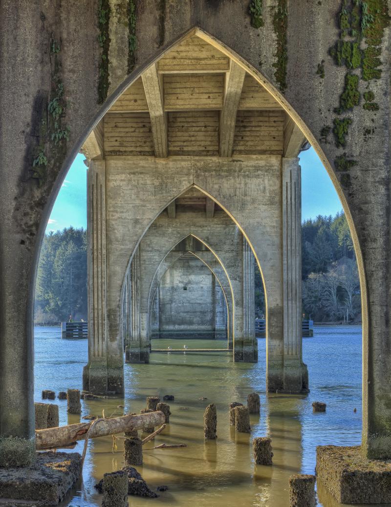 Under Siuslaw River Bridge by Deigh Bates Under Siuslaw River Bridge by Deigh Bates