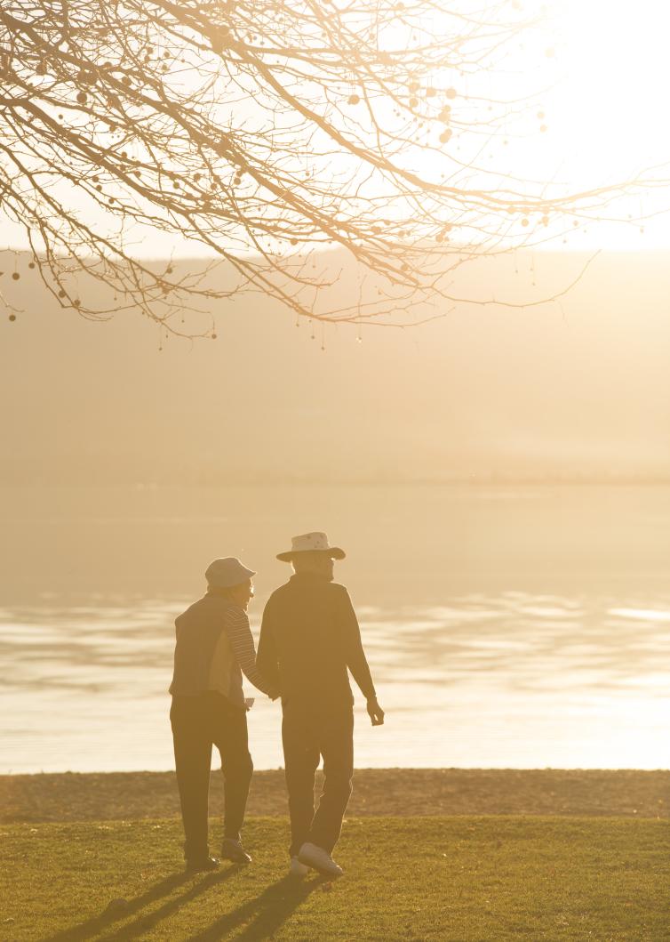 Old Couple Sarson's Beach Sunset