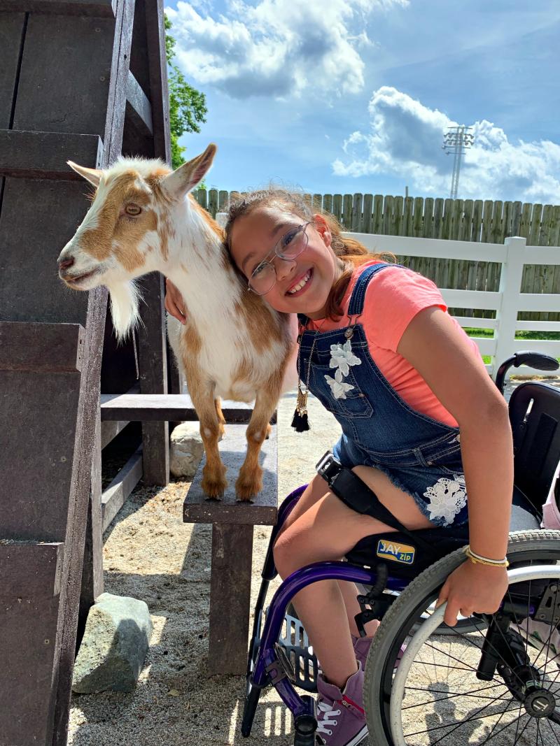 Columbian Park Zoo - Girl & Goat