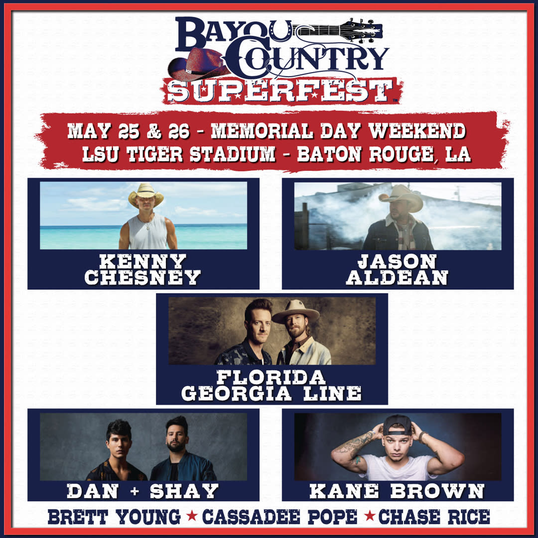 Bayou Country Superfest Lineup 2019 | Headliners & Bands