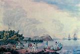 Evacuation of the British wounded at the Battle of Oswego, May 6, 1814, by Captain Steele.