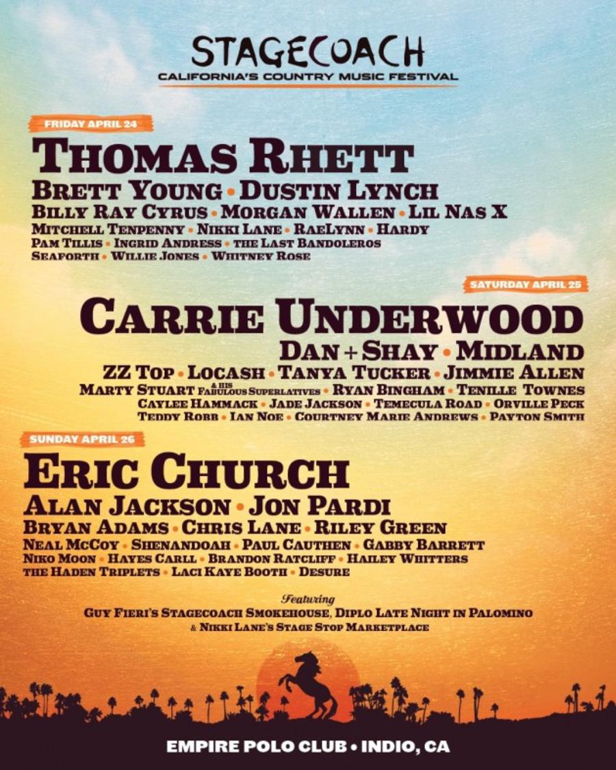 2020 Stagecoach Lineup & Set Times Today's Hottest Country Music Stars