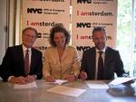 On July 10, New York City and Amsterdam announced a City-to-City partnership to increase travel between the two destinations. The collaborative tourism agreement was signed by George Fertitta (CEO of NYC & Company), Frans van der Avert (CEO of Amsterdam Marketing) and Alderperson and Vice Mayor Carolien Gehrels at the Amsterdam Mayor’s Residence.