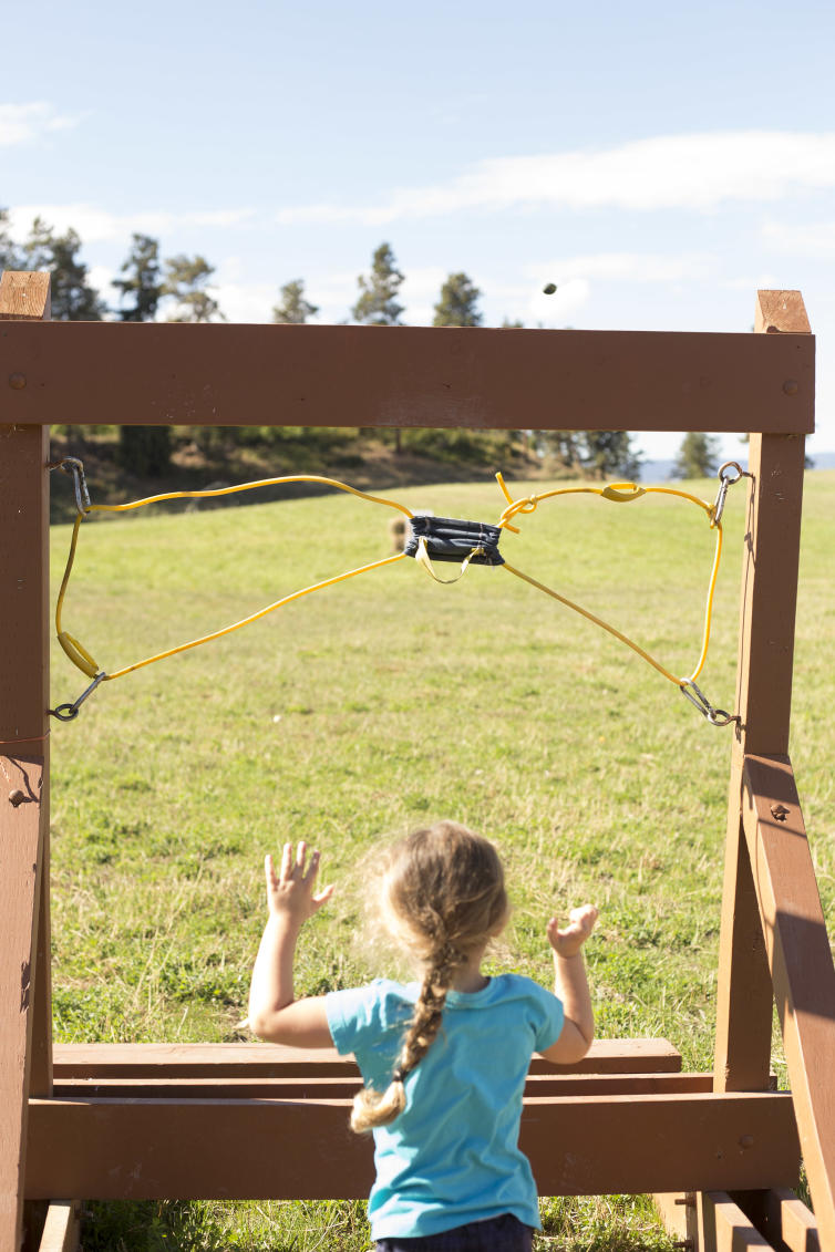Hannah at the Gourd Slingshot