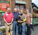 Bill Michaels with host Rodney Miller and crew