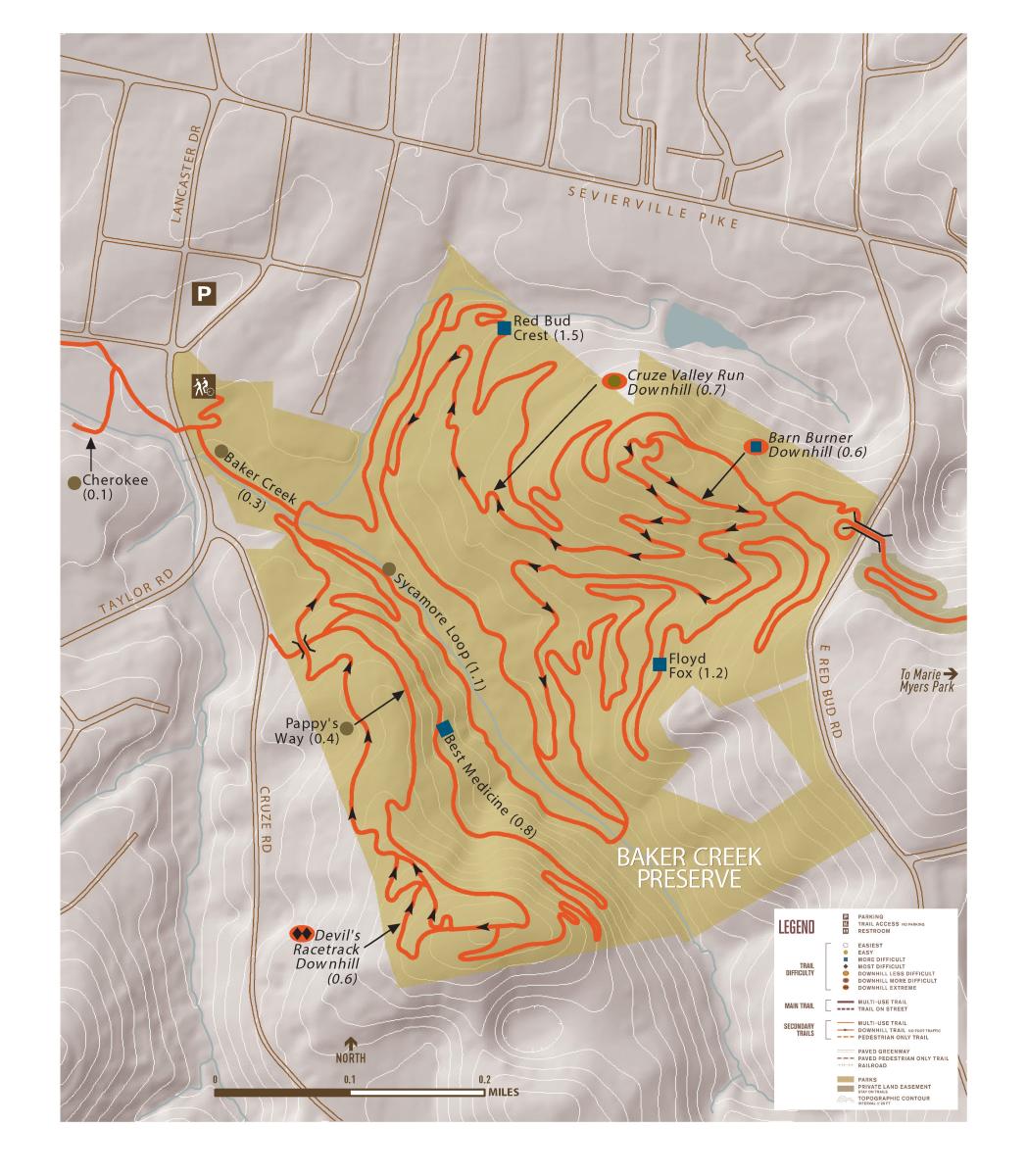 Baker Creek Preserve Map