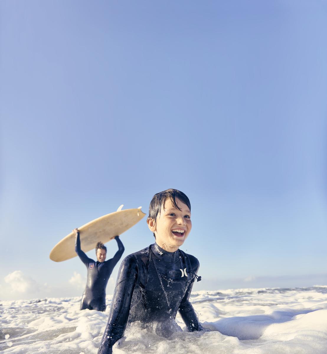 Surfing in Huntington Beach