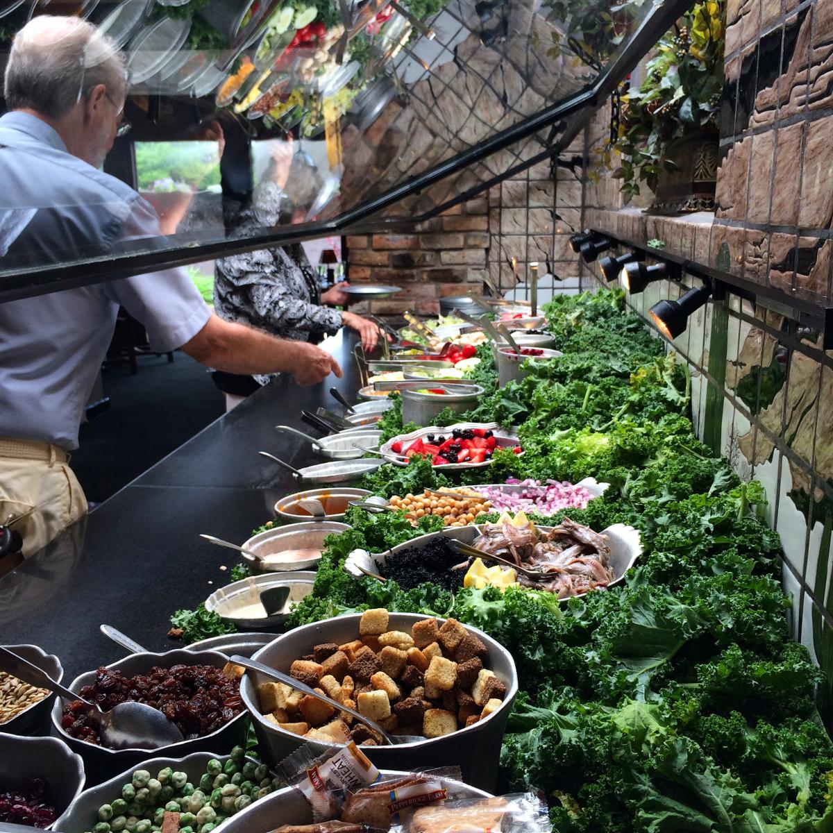 The famous Cork 'N Cleaver salad bar in Fort Wayne, Indiana