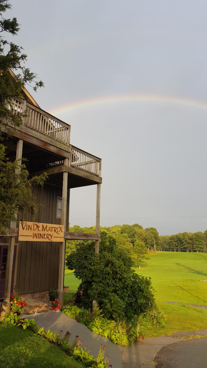 Rainbow at Vin de Matrix Winery