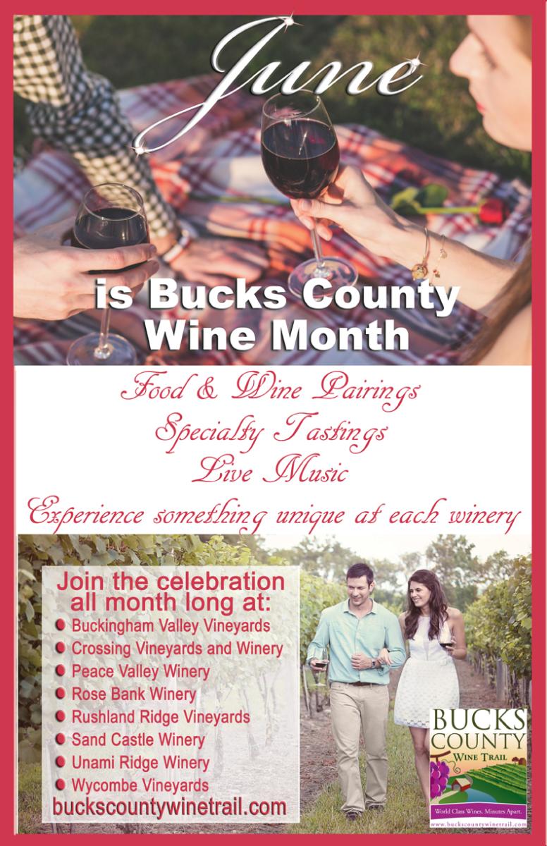 Bucks County Wine Trail Wine Month poster