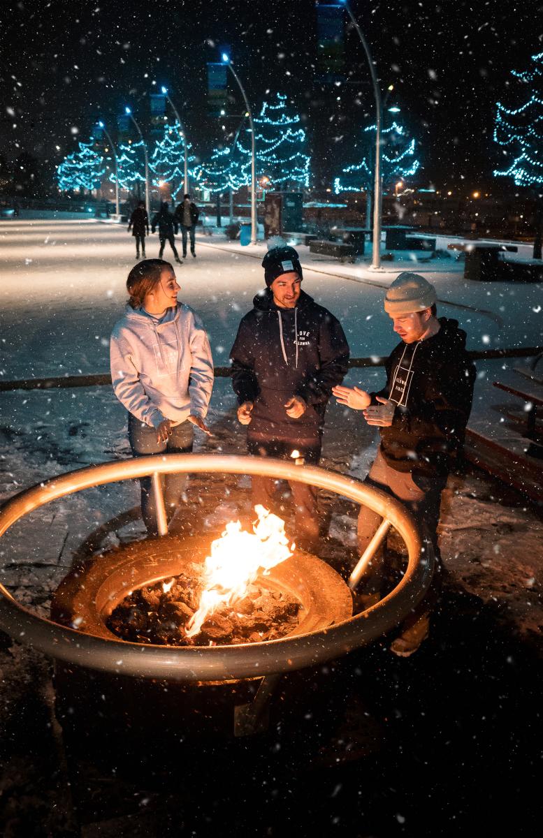 Kelowna Vibes Products at Stuart Park Fire Pit  Winter