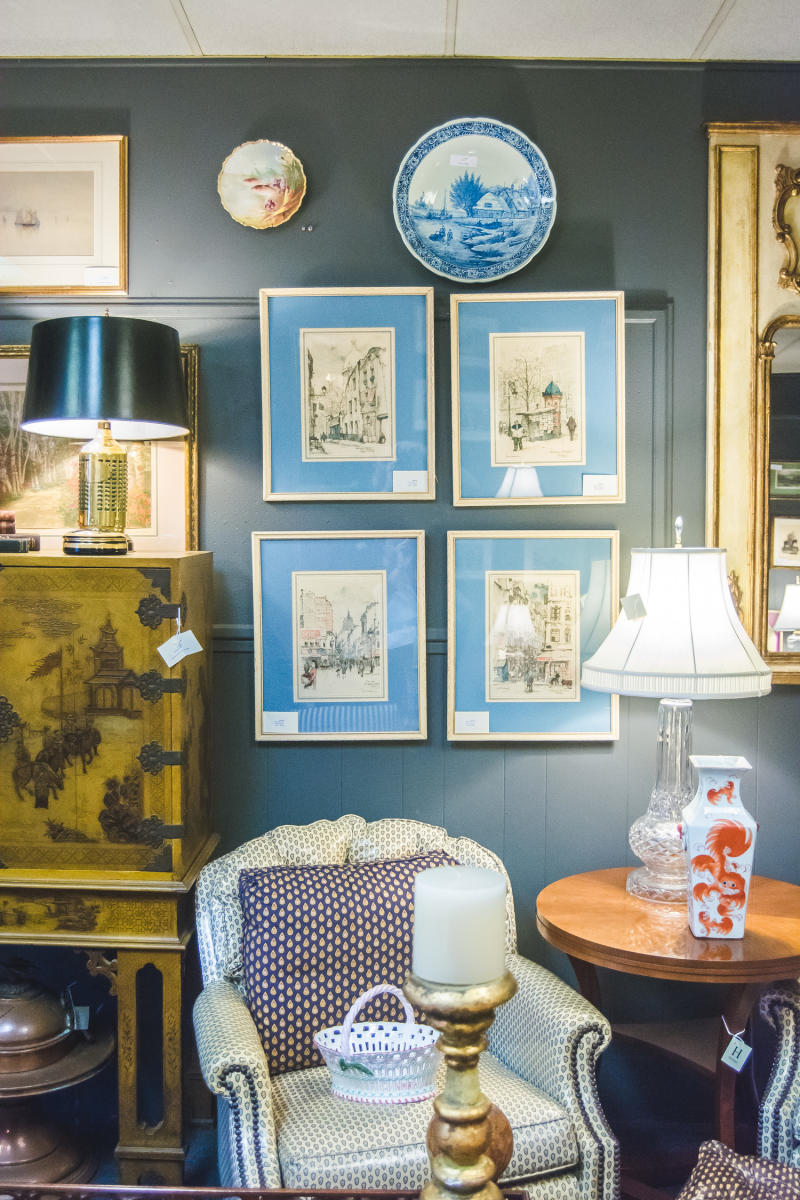 Framed pictures and furniture at Heritage Antiques