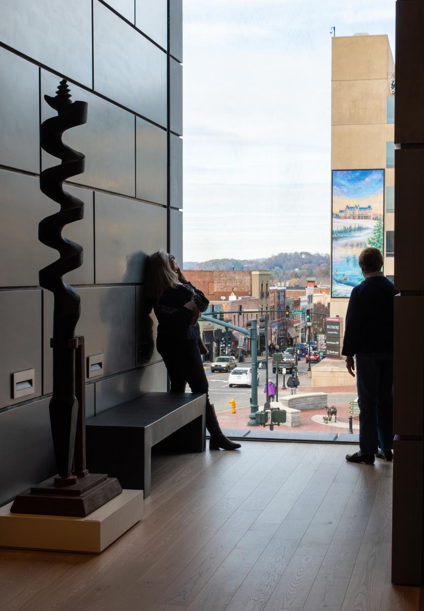 The Oculus at the Asheville Art Museum provides a unique view of downtown Asheville